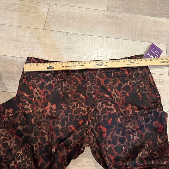 BEVERLY DRIVE WOMENS BOLD LEOPARD PRINT PANTS 22W NEW - Picture 5 of 10